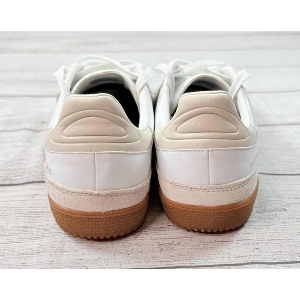 Skechers Women’s Hotshot Kickoff White Gum Sole Sneakers Court Shoes Size 11 - Picture 5 of 9